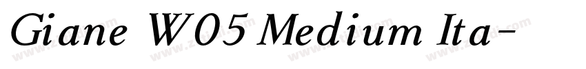 Giane W05 Medium Ita字体转换